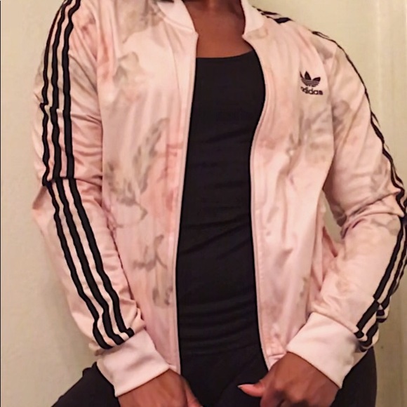 adidas originals floral three stripe track jacket